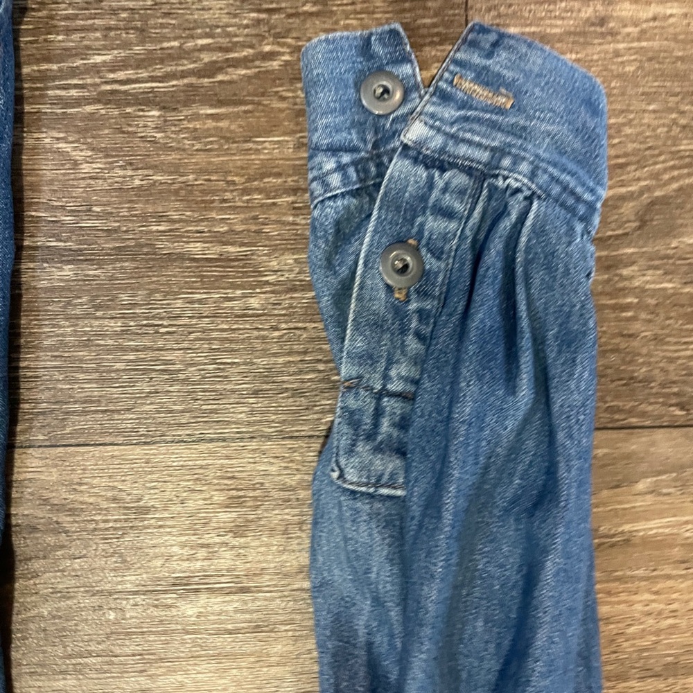 Vintage Calvin Klein Sport Denim Jumpsuit Small 90s Blue Utility Coverall - Picture 10 of 11
